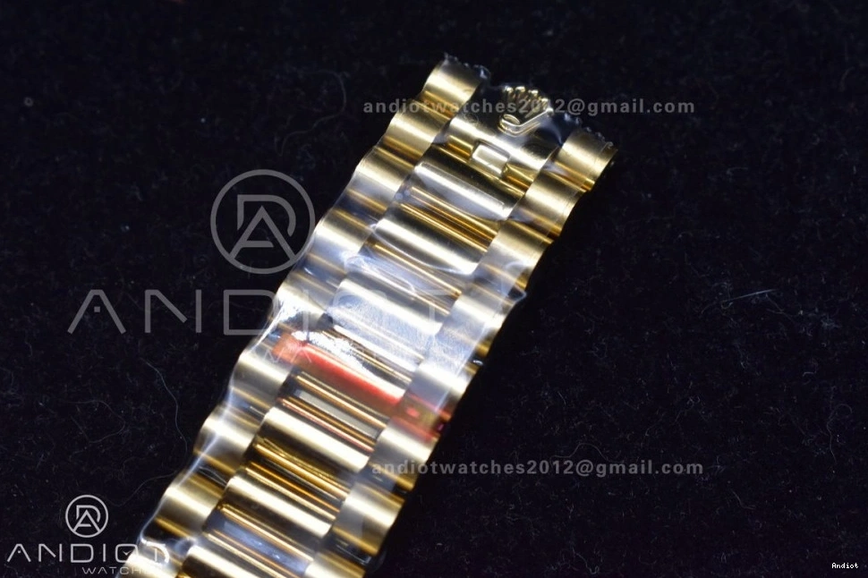 DayDate President 904L Dial JDF Gain 40 YG YG V2 Weight on Bracelet Steel A2836 Stick Markers 0423